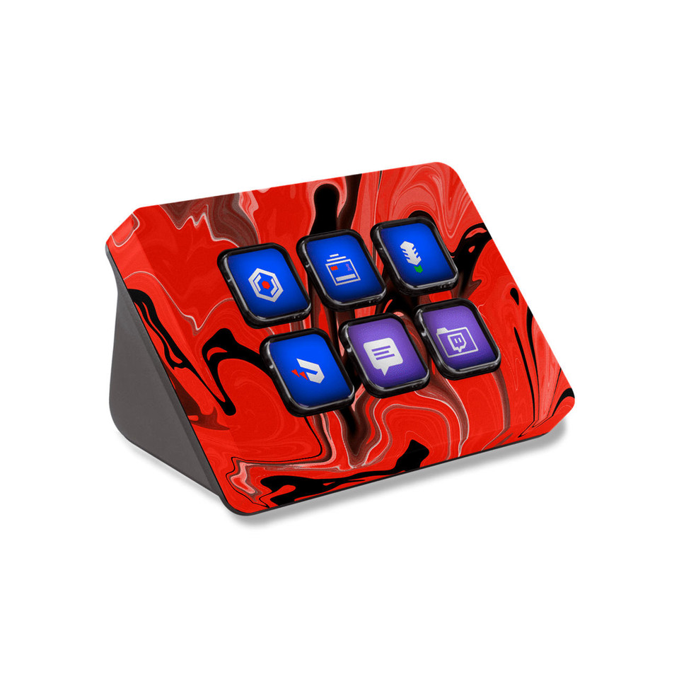 Red Marbling Stream Deck Skin | KO Custom Creations