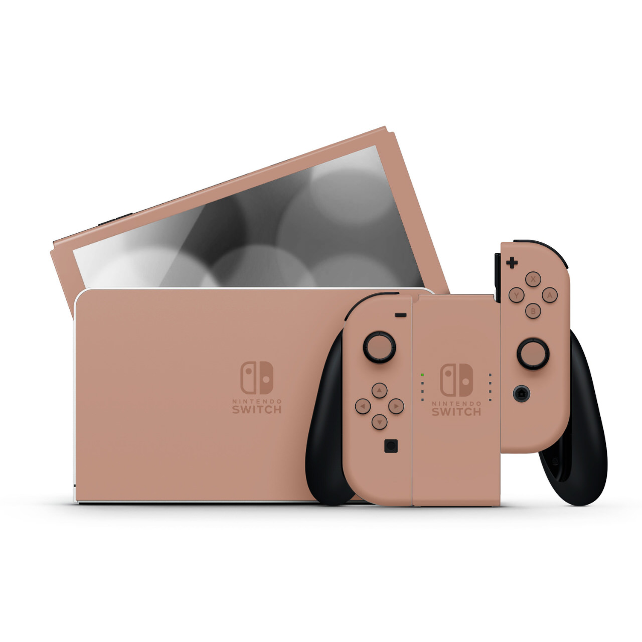 Latte Brown Nintendo Switch OLED Skins | KO Custom Creations
