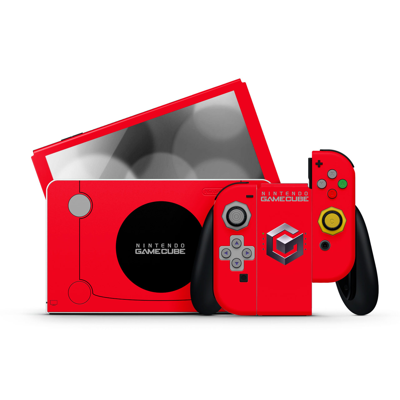 GameCube Red Nintendo Switch OLED Skins | KO Custom Creations