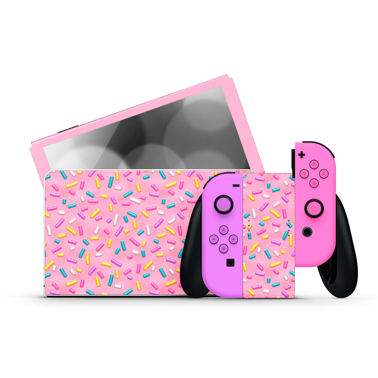 【桜ピンクカスタム】Nintendo Switch一式 eXtremeRate 任天堂スイッチ有機EL用カスタム交換フルセット