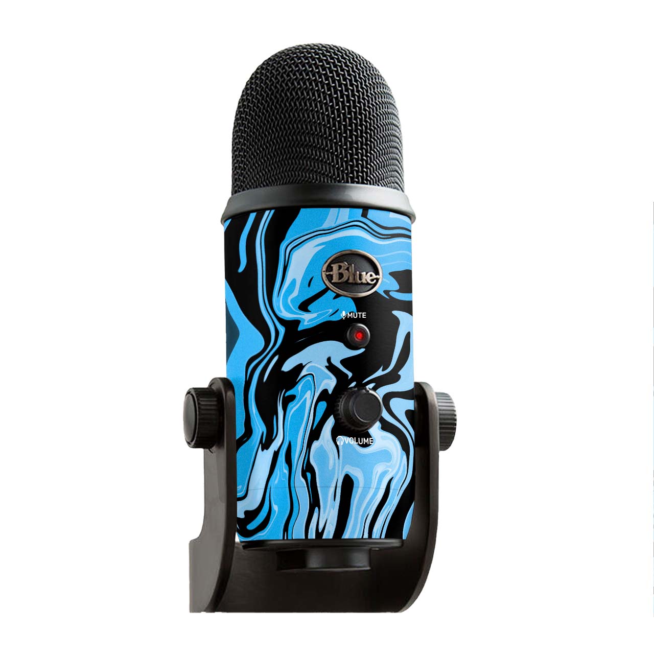 Blue Marbling Blue Yeti Microphone Skin KO Custom Creations