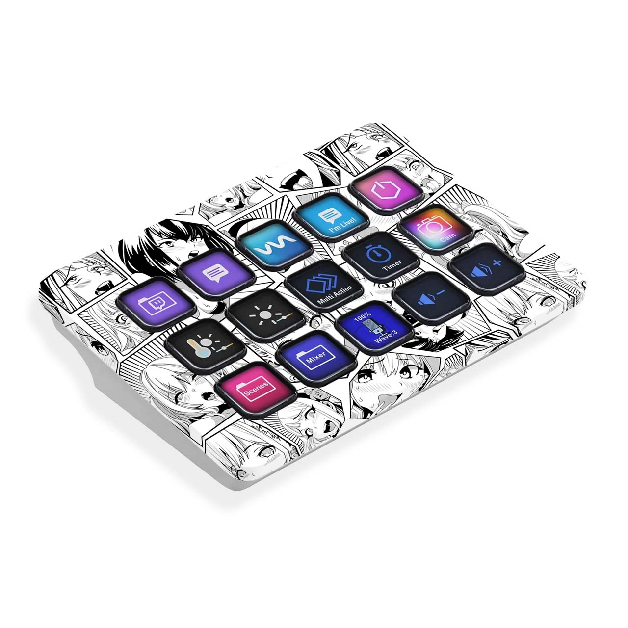 その他 STREAM DECK CUSTOM FACEPLATE Nachoneko Ahegao_Collage_v2_-