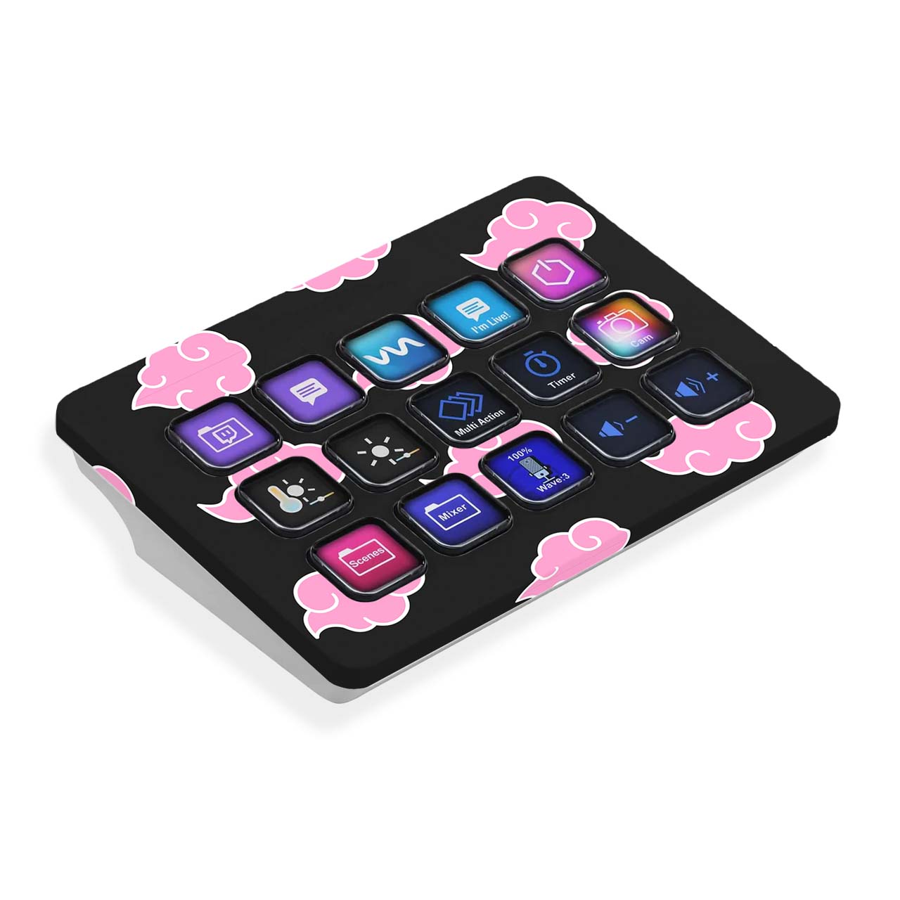 Pink Akatsuki Clouds Elgato Stream Deck MK.2 Skin | KO