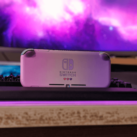 8-Bit Pink & Purple Switch Lite