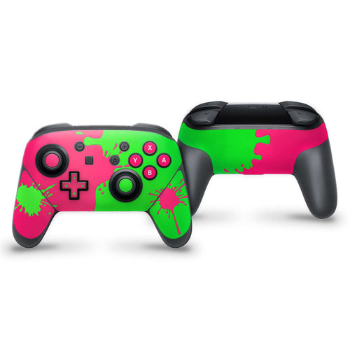 Splatoon Pink &Green Switch Pro Controller Skin
