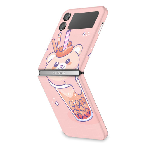 ★DESIGN SKIN★ Galaxy Z Fold 4 Corduroy Bookle Big Bear Cas Brown Galaxy Z Fold4 Case | OtterBox Symmetry Series Flex