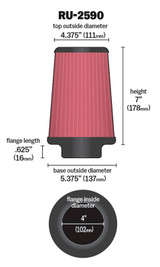 Universal Clamp-On Air Filter (BBWQ-RU-2590)