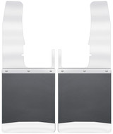 Kick Back Mud Flaps Front 12" Wide - Stainless Steel Top and Weight