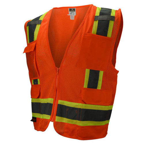 ANSI Class 2 Surveyor Style Safety Vest - Orange