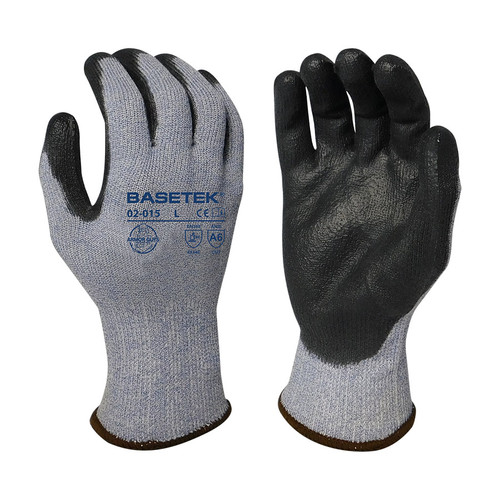 Basetek Polyurethane Coated Palm Glove Cut A6 (Per DZ)