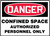 Danger Confined Space - Authorized Personnel Only Sign 10"x14"