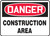 Danger Construction Area Sign 10"x14"