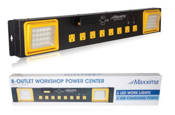 8 Outlet 120VAC Power Strip with Dual LED Lights