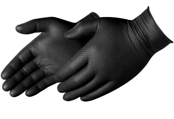 Duraskin Black Nitrile disposable gloves, 6 mil