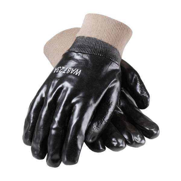 ProCoat® PVC Dipped Glove with Interlock Liner and Smooth Finish - Knitwrist - Large (Per DZ)