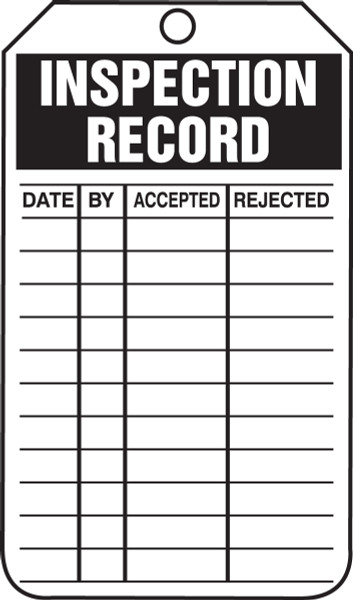Inspection Record & Status Tags - Accept/Reject (Per PK)