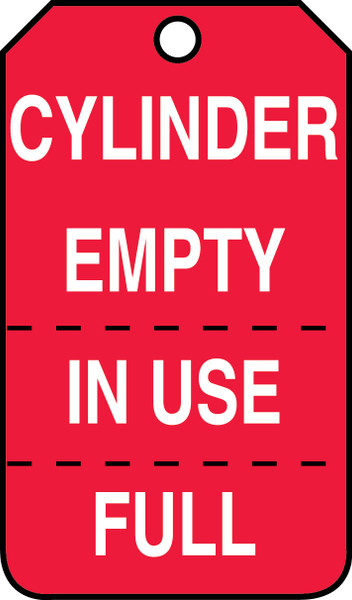 Cylinder Empty, In Use, Full Tags (25/PK)
