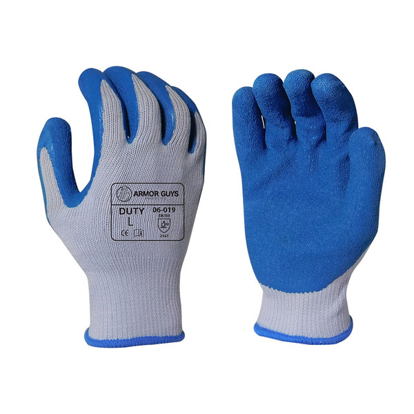 Blue Crinkle Latex Palm Coated Glove (Per DZ)