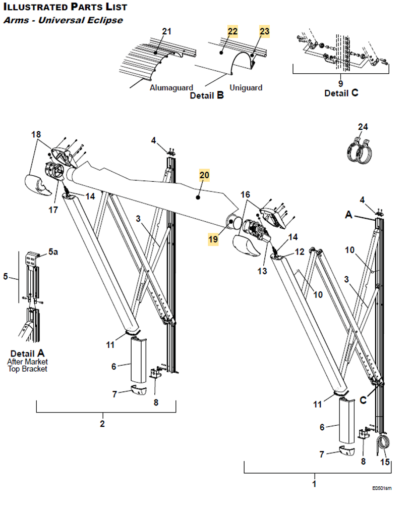 Carefree RV OU2034JV Roller Assy w Soft Connect/UG, 20'4 - Charcoal Grey