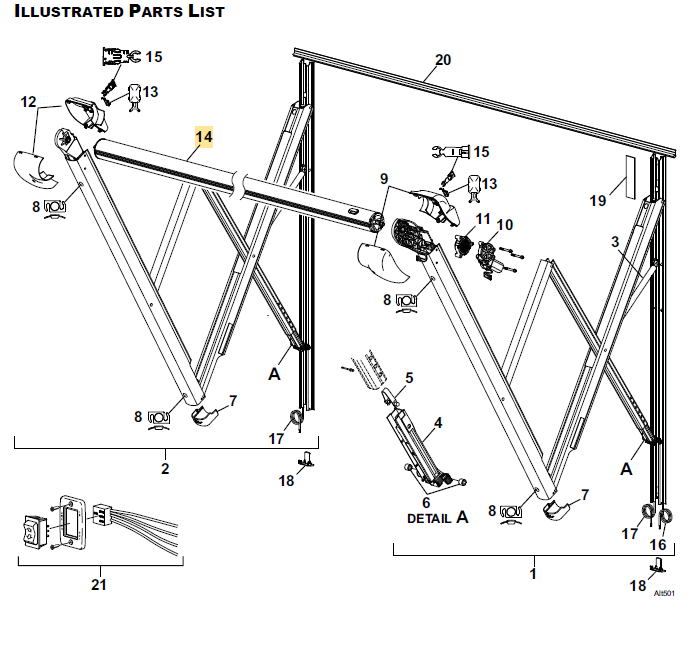 Carefree RV QZ2168D8DA3AH Awning Roller Assy & Fabric for 216” - DSBG