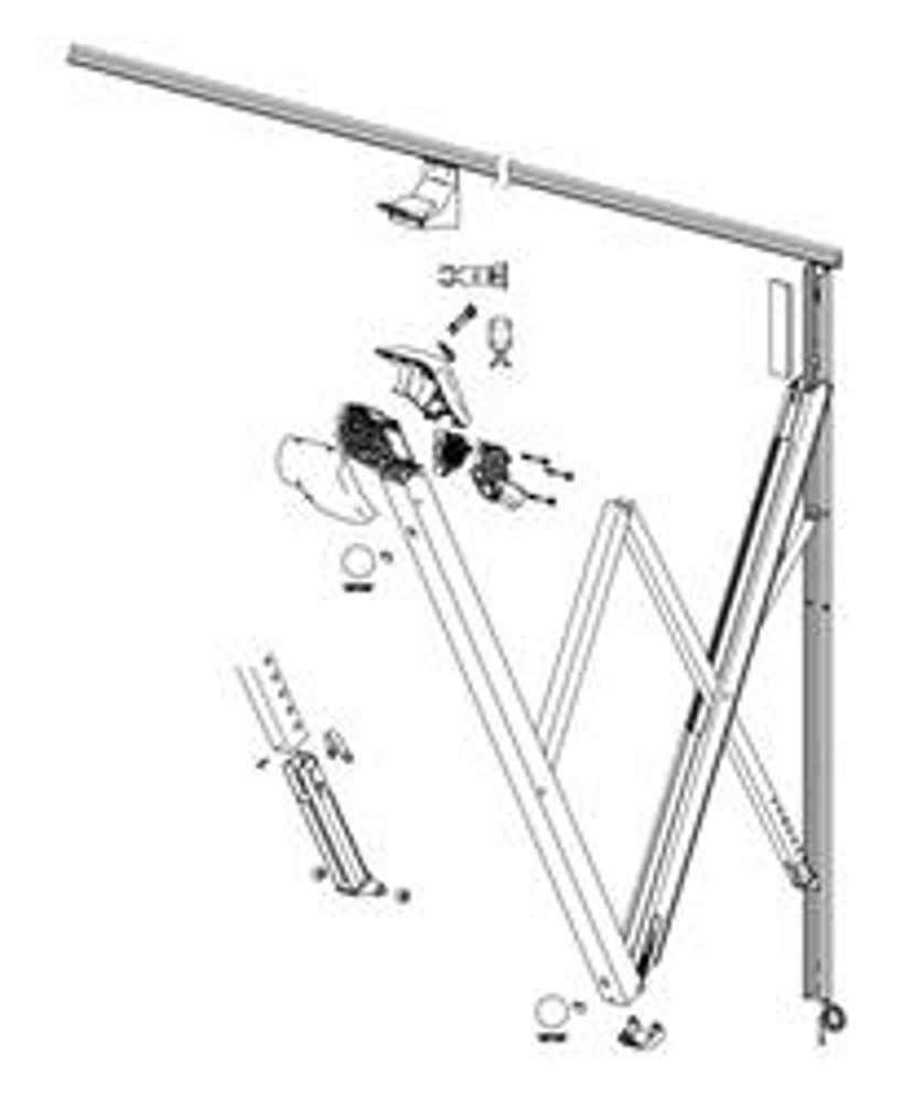 Carefree RV R001838WHT Longitude Awning Arm ( Front Half Motor Side) Adjustable Pitch - White