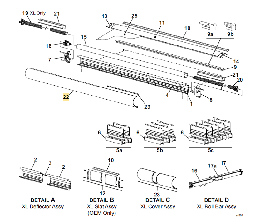 Carefree RV R038289-288-PBL ASCENT CVR CUT, 294.25" - Black