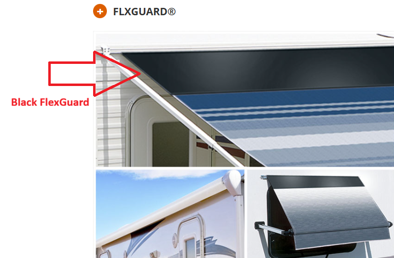 Carefree RV 66134AG5AG81NL Awning Fabric, 134" w/ BLK FG - Black Acrylic