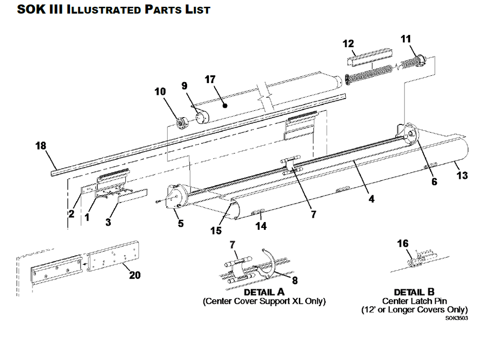 Carefree RV UP118AGJV Complete SOKIII Awning Assy, 118" - BLK Acrylic BLK HW