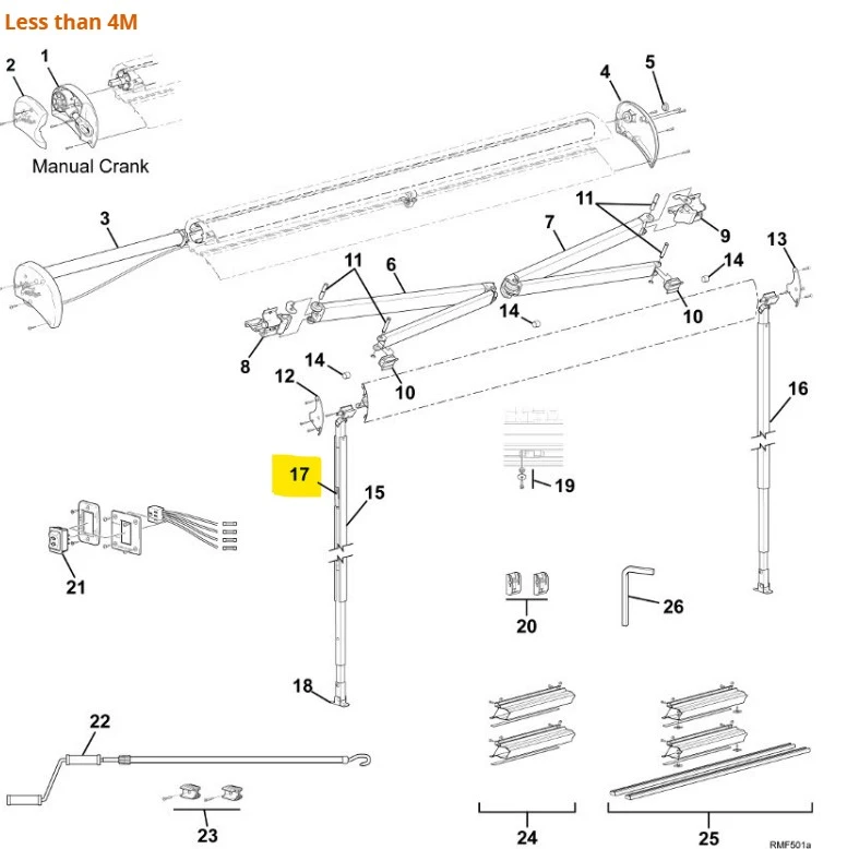 Carefree RV R001657 Awning Flipper Latch Kit, QTY 1 - Orange 