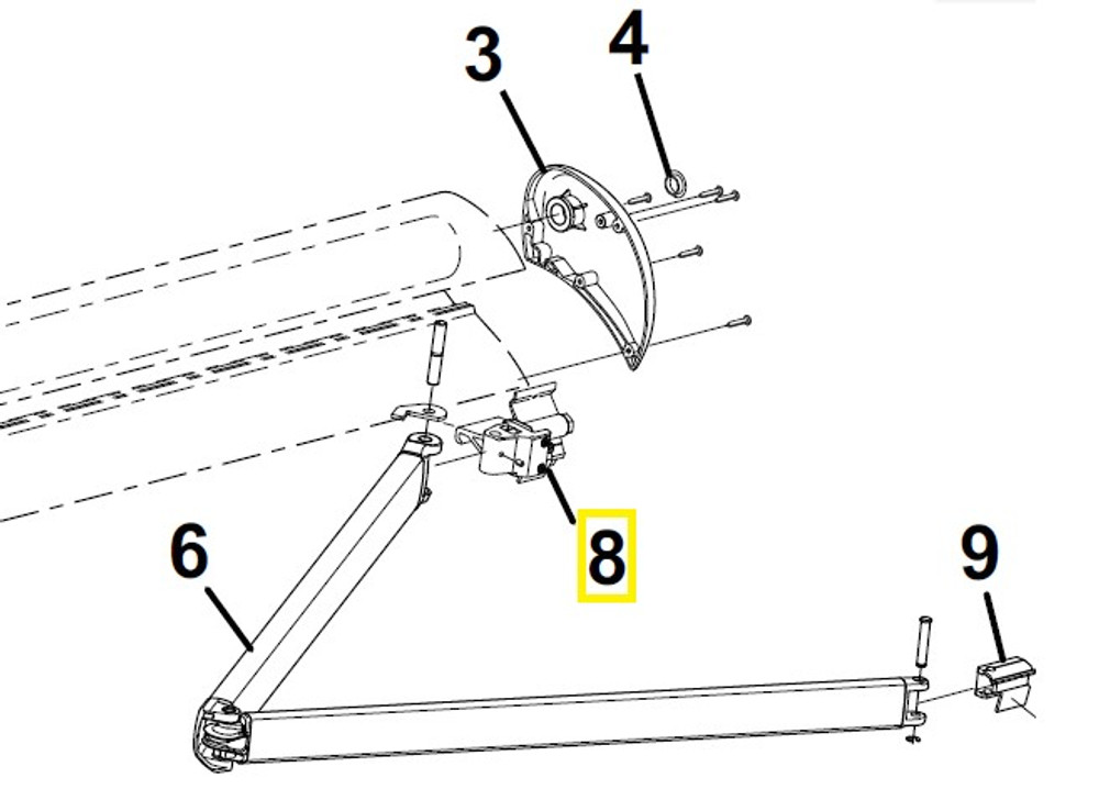 Carefree RV Awning Arm Mounting Hardware R019280-002 (Freedom)