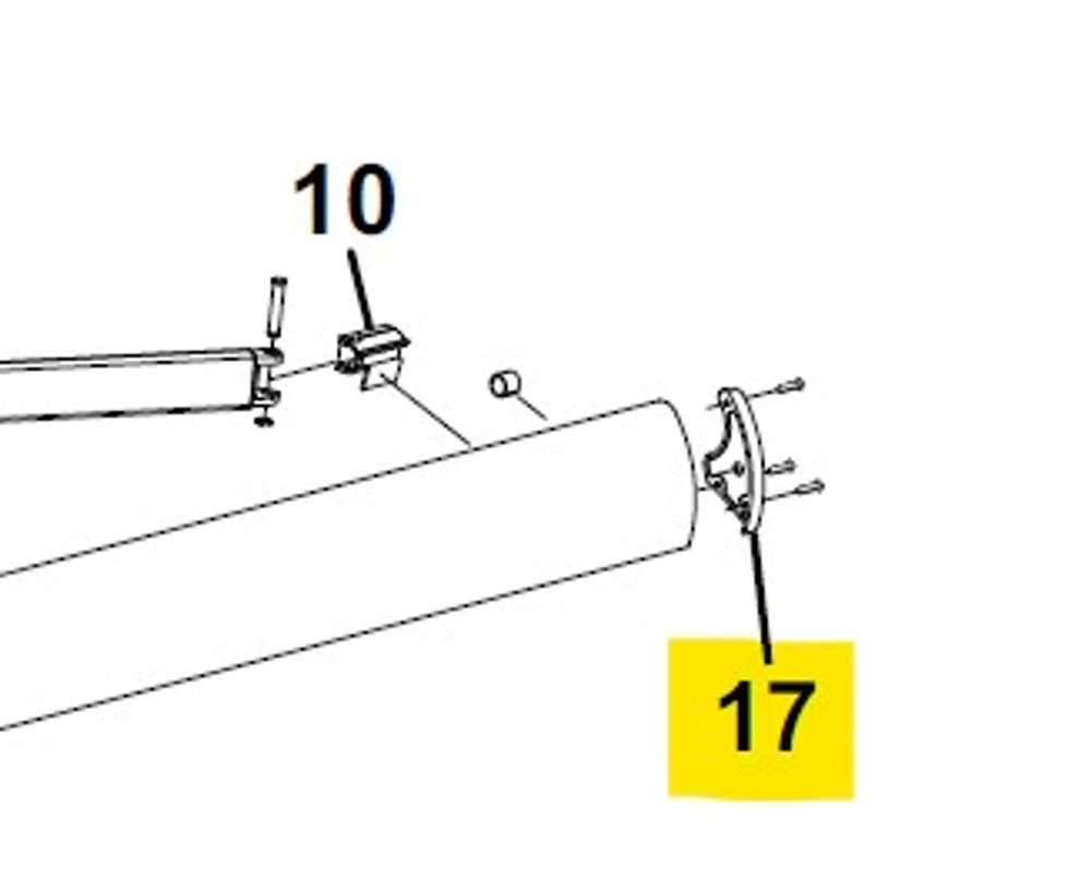 Carefree RV R041352-231 Awning Lead Rail End Plate, RH - Satin