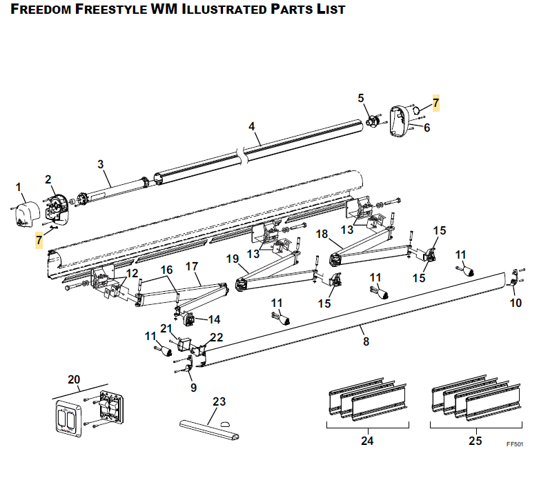 Carefree RV R040792-005 Freedom WM Awning Plug - White