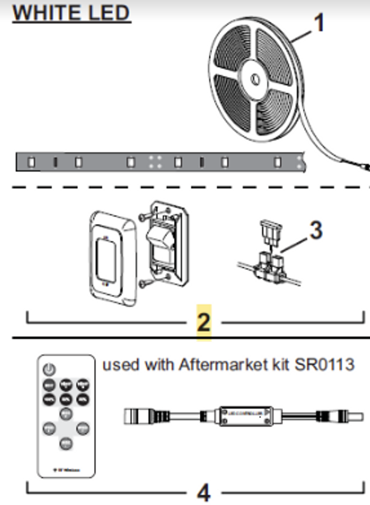 Carefree RV SR0101 Altitude Awning LED Switch Kit