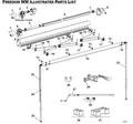 Carefree RV BY197AG25LM Freedom WM Assy, 197", WHT HW - BLK Acrylic