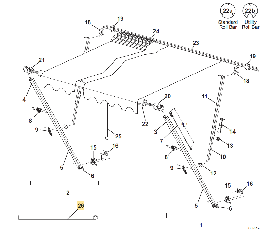 Carefree RV 901035XL Awning Pull Wand XL (For Roll-Up Awnings)