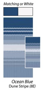Carefree RV 301828E00G81NL Fiesta Fabric for 16',0" - Dune Stripe Ocean Blue
