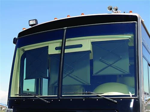 Carefree RV YS040QA36L-RP Smart Visor Windshield Shade - Black
