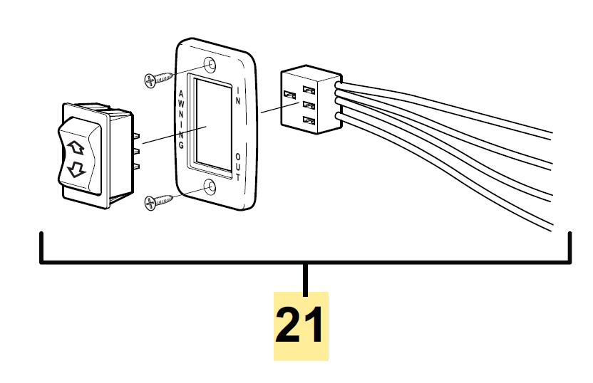 Carefree RV R019487-003 Altitude Awning Switch Kit