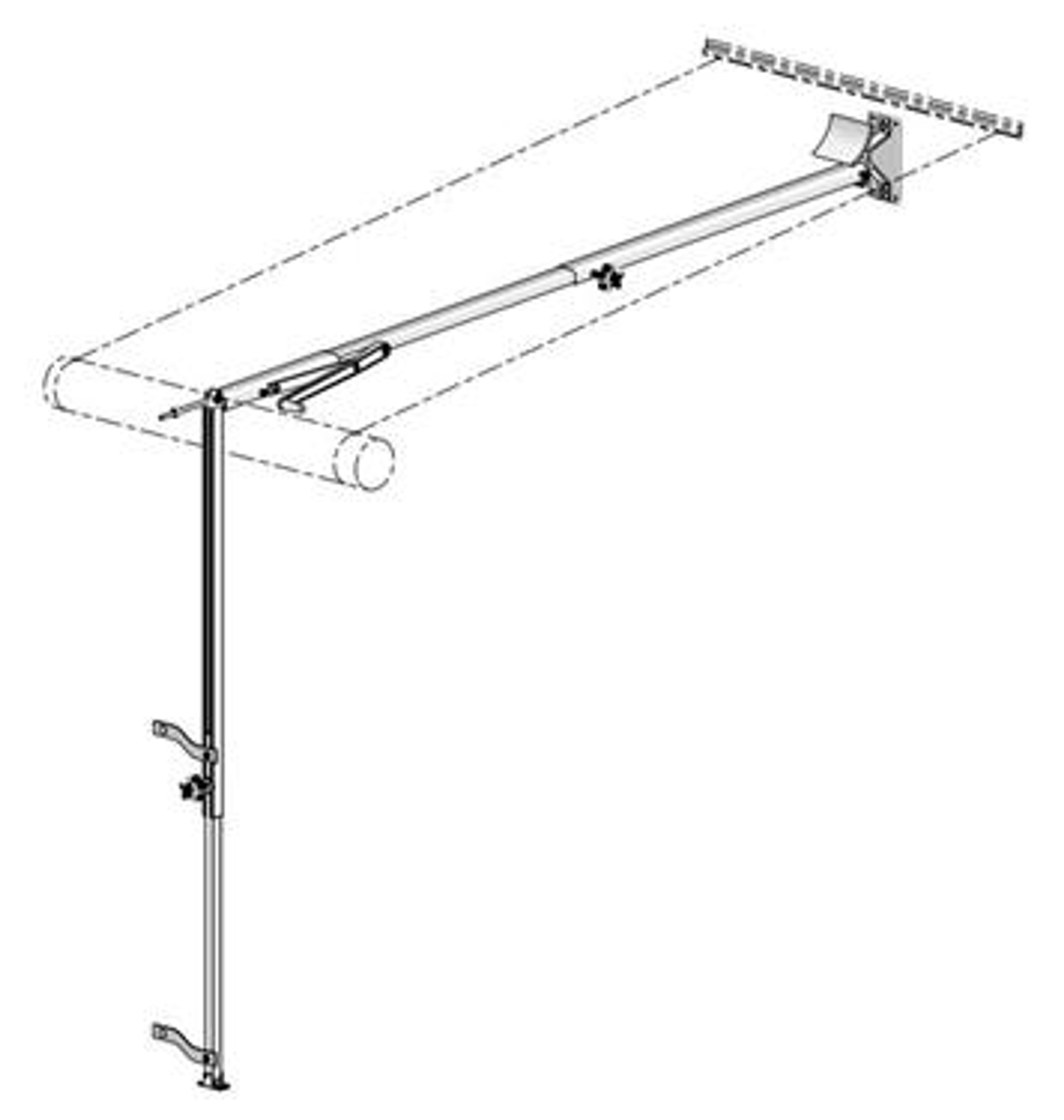 Carefree RV 902816 Awning Rafter Arm (With Gas Shock) Black RV Carefree