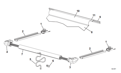 Carefree RV IB030ARJV UNI STD SL WA, 3.0'R770,PBL/BL