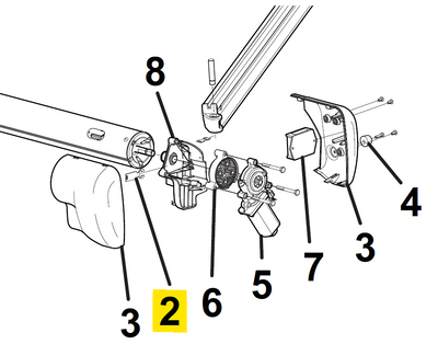 Carefree RV R001848 Roller Tube Attach Kit - Latitude E-Clips