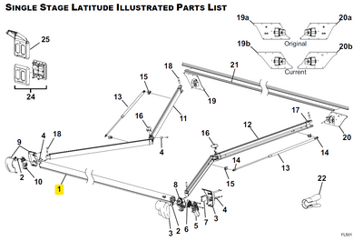 Carefree RV R001782-124 Latitude Single Stage Awning Roller Tube 