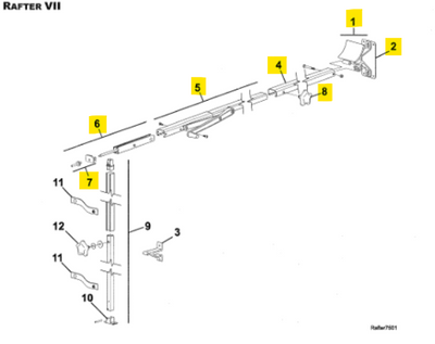 Carefree RV 902810 Rafter VII w/ Auto Support (Cradle) & Gas Shock - Satin