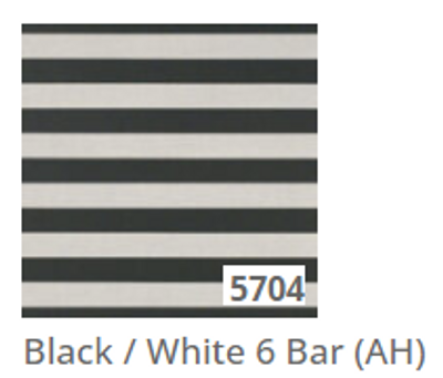 Carefree RV M43050AH Marquee Fabric, 50” - Black/White 6 Bar (AH)