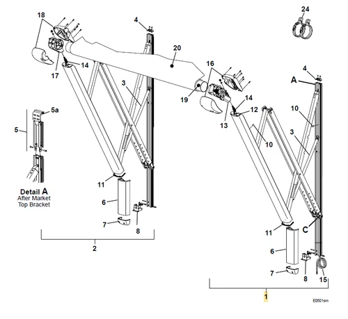 Carefree RV R002032-113-66 Eclipse 1/2 Arm Set; Motor Side - Black