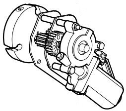 Carefree RV R001104BLK Eclipse Awning Motor & Gear Assembly - Black