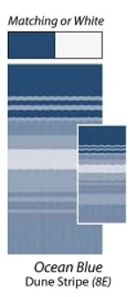 Carefree RV 301188E8EG81RB Awning Fabric, 10'8" - Ocean Blue Dune Stripe