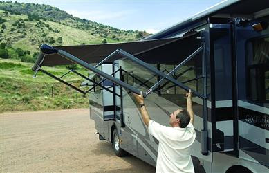 Carefree RV VXJE50HW Eclipse Full Arm Set; Adj. Pitch - Black - Hardware