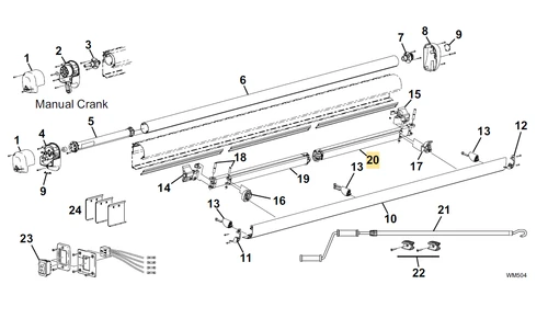 Carefree RV R012530-TB79R Freedom WMNL RH Spring Arm 2.44M & UP