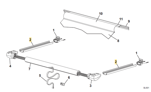Carefree RV ICJV01 SL Window Awning Arms - Black